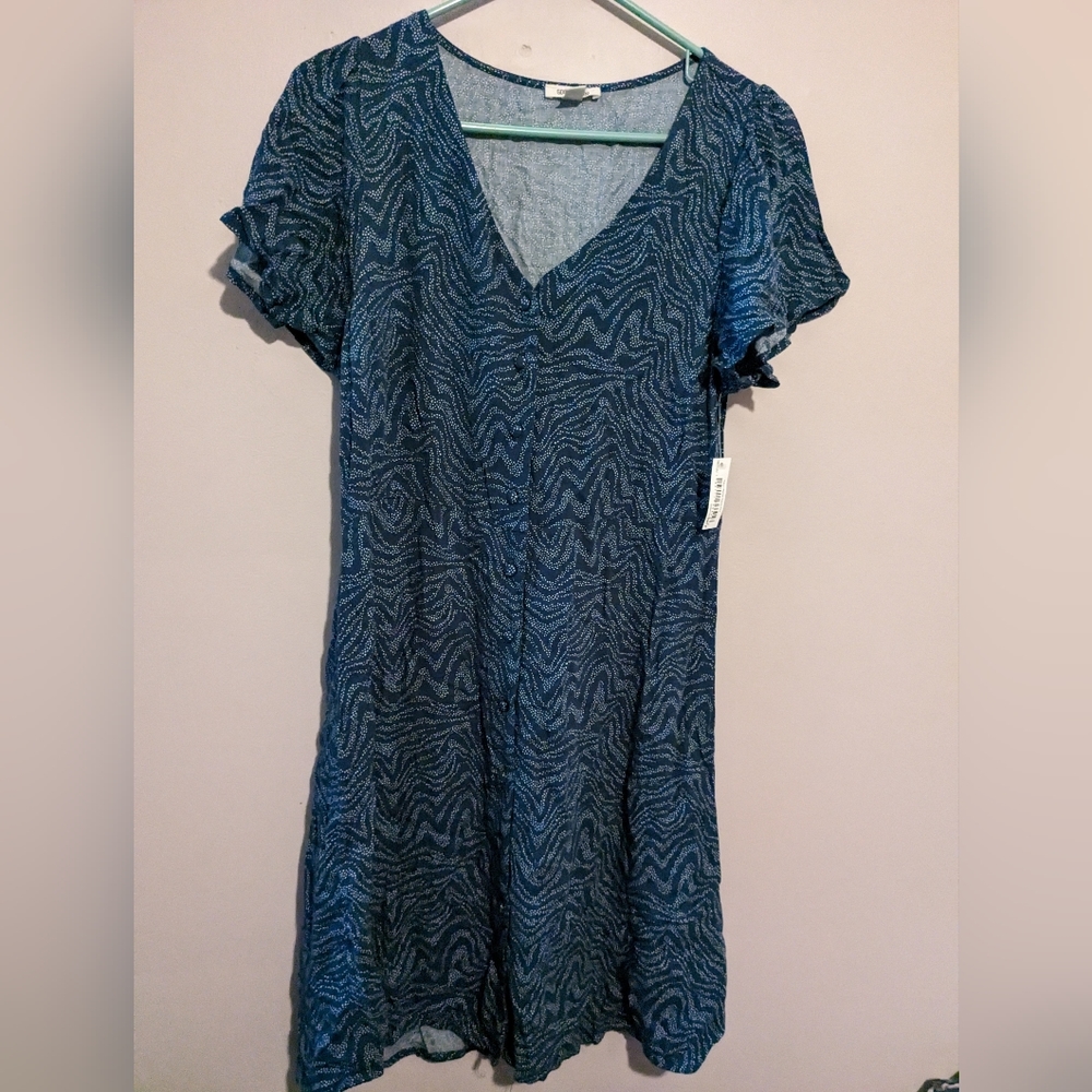 NWT blue sun dress good threads brand size m